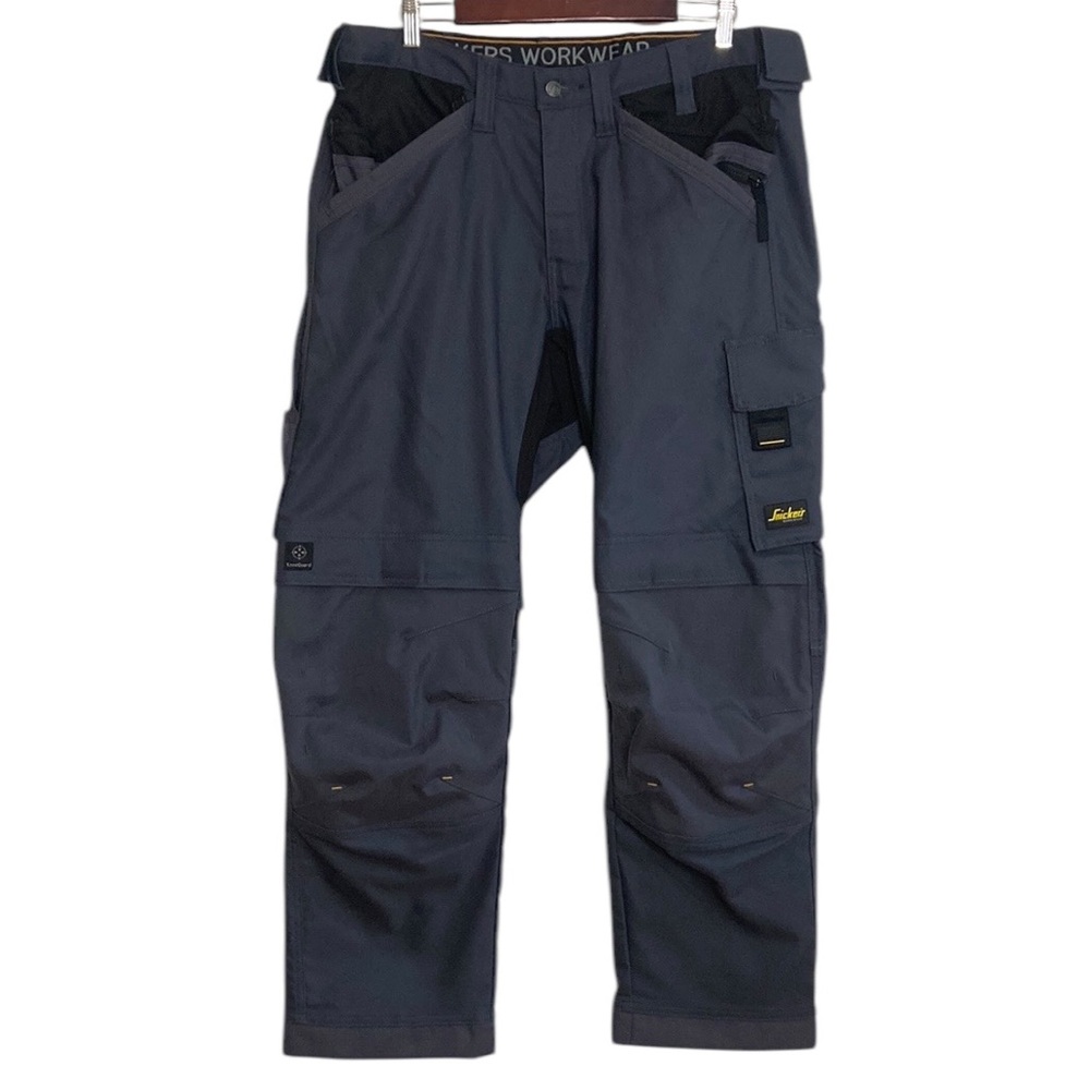 New Snickers Workwear Pants Men 39 x 32 Gray Canvas Allround Work 6224 Holster